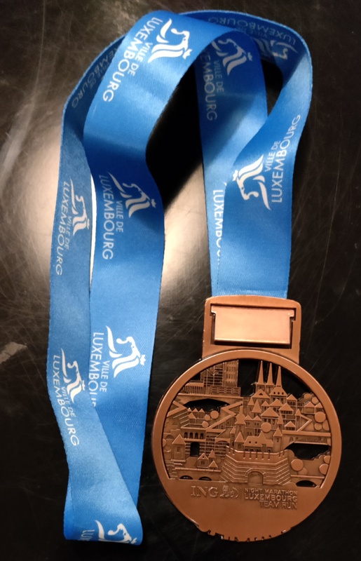 Medaille beim Nachtmarathon in Luxemburg